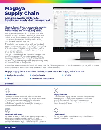 Supply Chain Data Sheet Cover