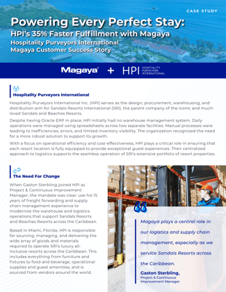 Hospitality Purveyors Case Study